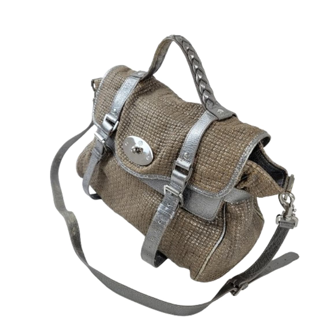 정품 멀버리 알렉사 메탈릭 실버 트위드 컬렉션 한정판 상품이미지4