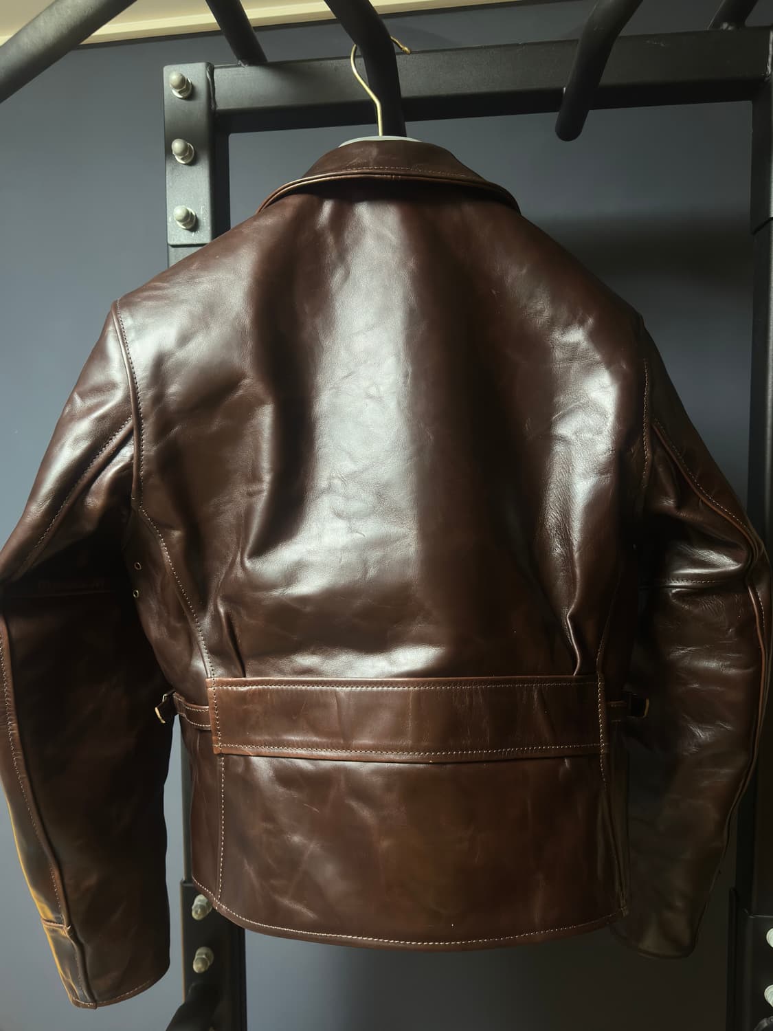 에어로레더 1950 하프벨트 크롬악셀 홀스하이드 브라운 상품이미지2