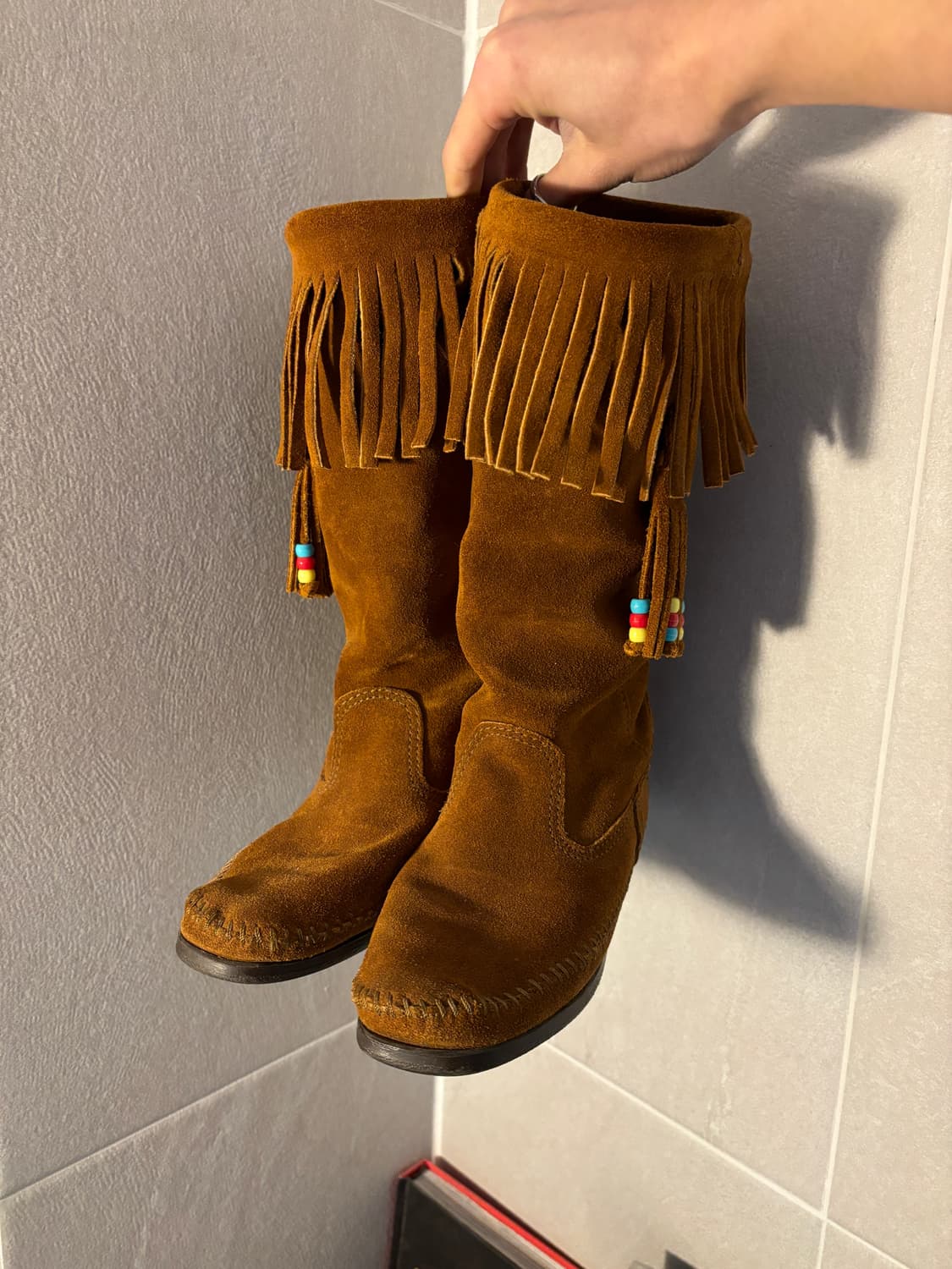 미네통카 스웨이드 프린지 부츠 상품이미지3