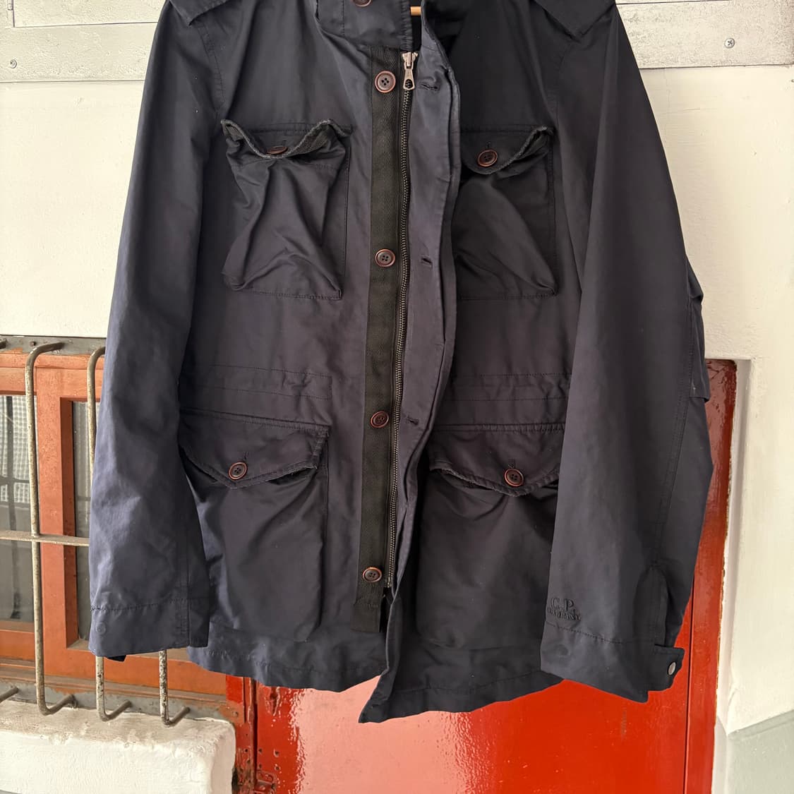 씨피컴퍼니 왁스 텍스쳐 & 페이딩 다크네이비 필드자켓 상품이미지9