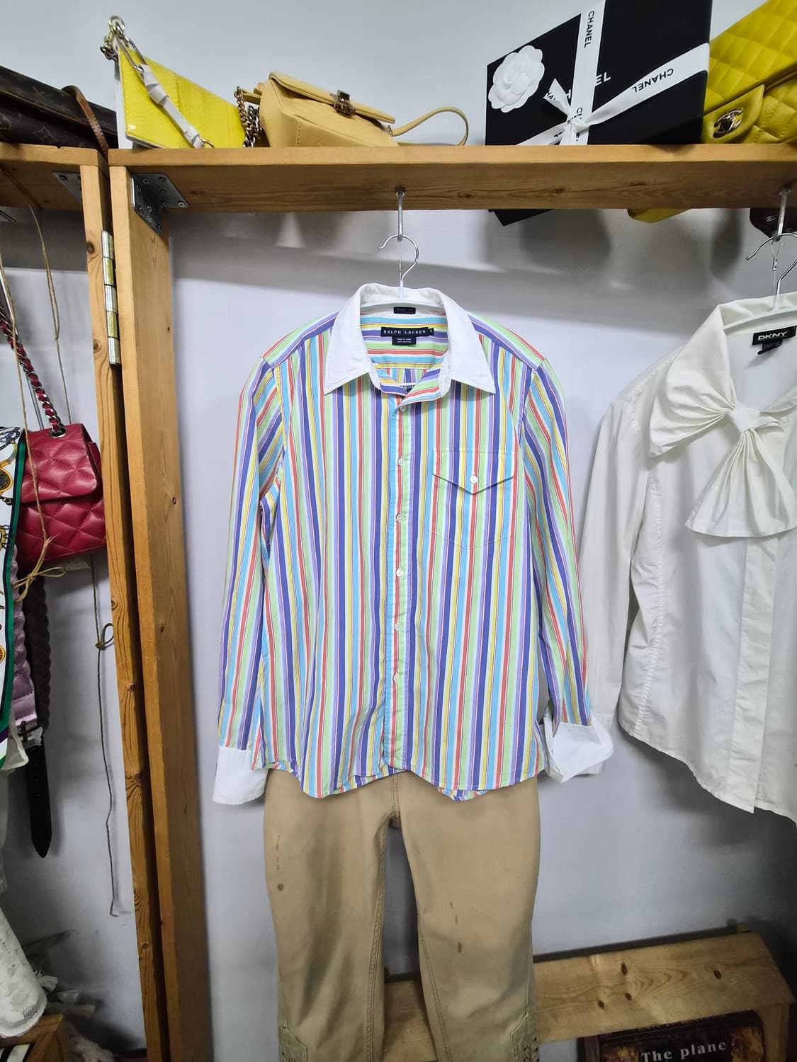 폴로랄프로렌 레인보우 스트라이프셔츠. 폴로랄프로렌 배럴팬츠 상품이미지2