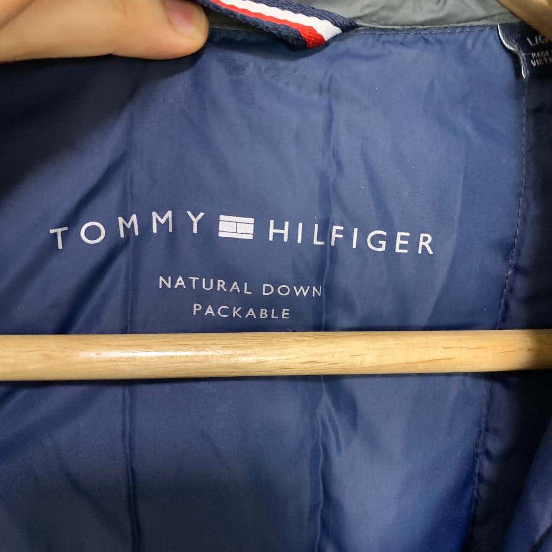 타미힐피거 경량 패딩 점퍼 차콜 그레이 빈티지 L 사이즈 상품이미지3