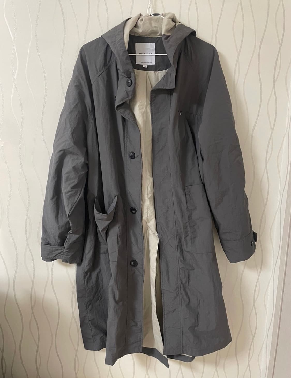 머드솔트 나일론 후드 코트 그레이 상품이미지2