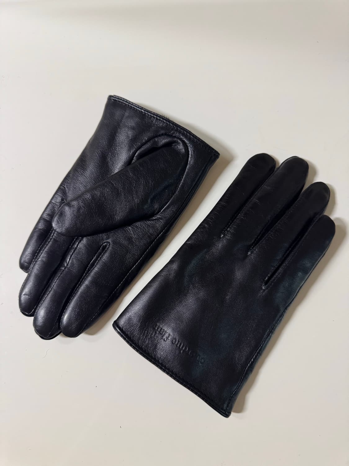 오버듀플레어 램스킨 가죽 장갑 블랙 상품이미지1