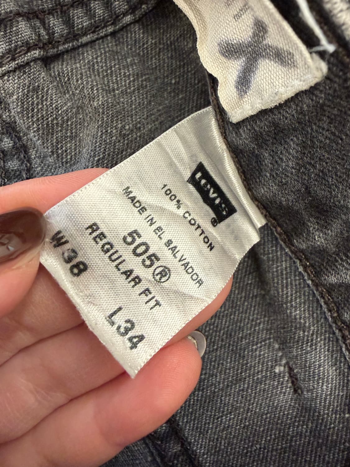 N177. 리바이스505 흑청 블랙 팬츠 상품이미지4