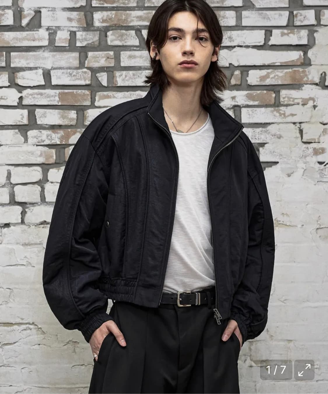 엘무드 벌키 크롭 봄버 자켓 블랙 44 상품이미지2