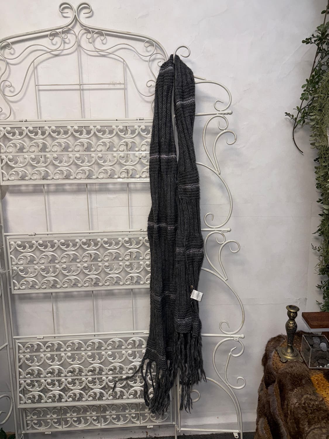 Sandro charcoal wool alpaca muffler 상품이미지3