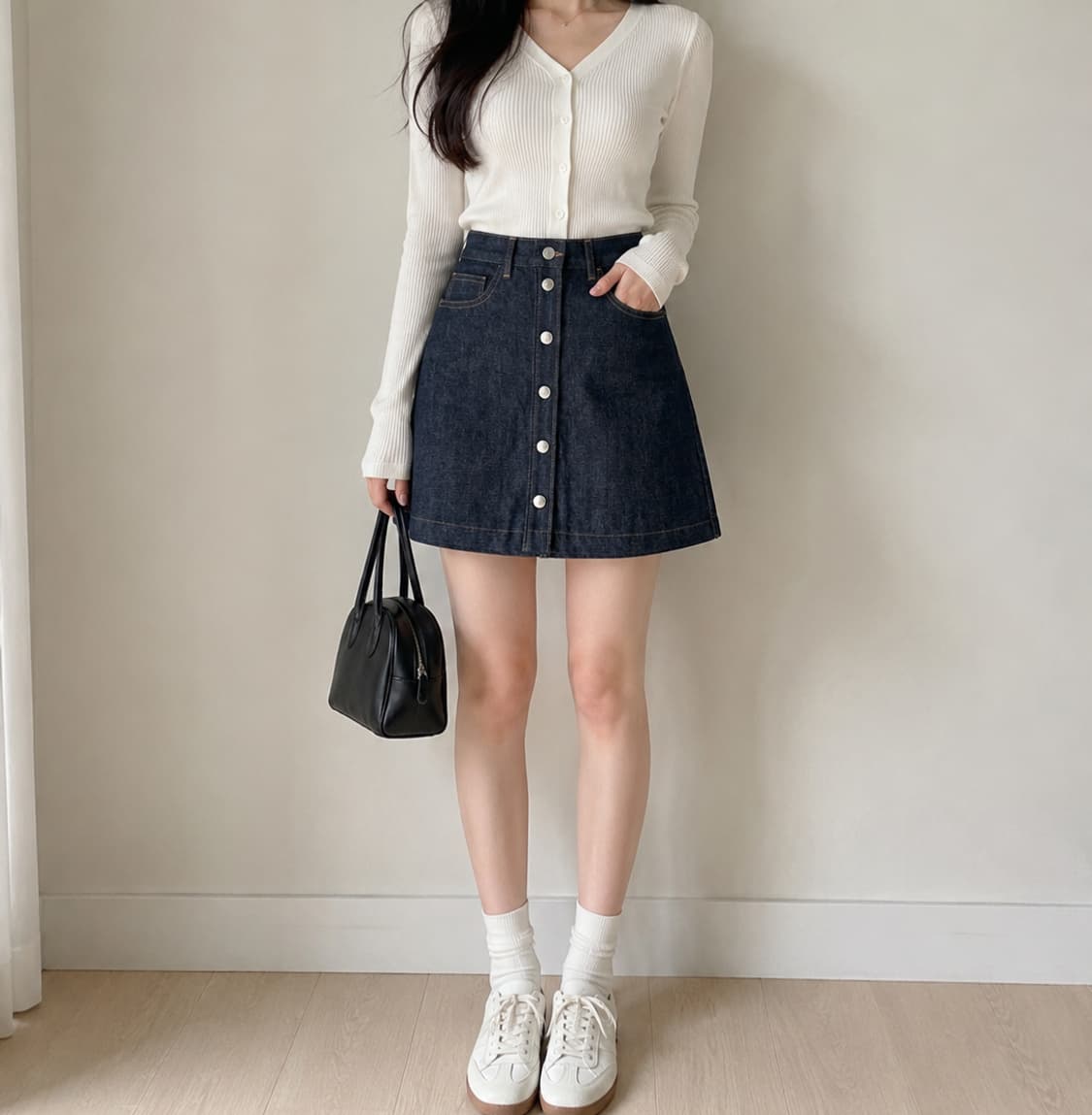 새상품 A.P.C. 아페쎄 생지 데님 버튼 미니스커트 (36사이즈) 상품이미지6