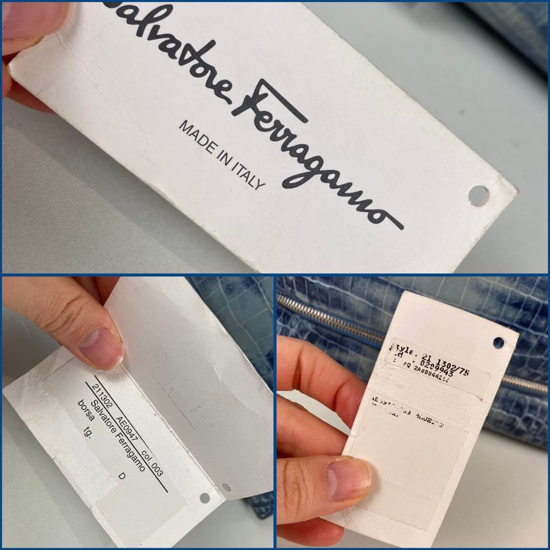 살바토레 페라가모 간치니 턴락 크로커 엠보 토트백 가방 정품 상품이미지10