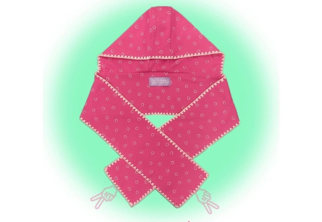 민지에나 스마일 머플러 핑크 상품이미지1