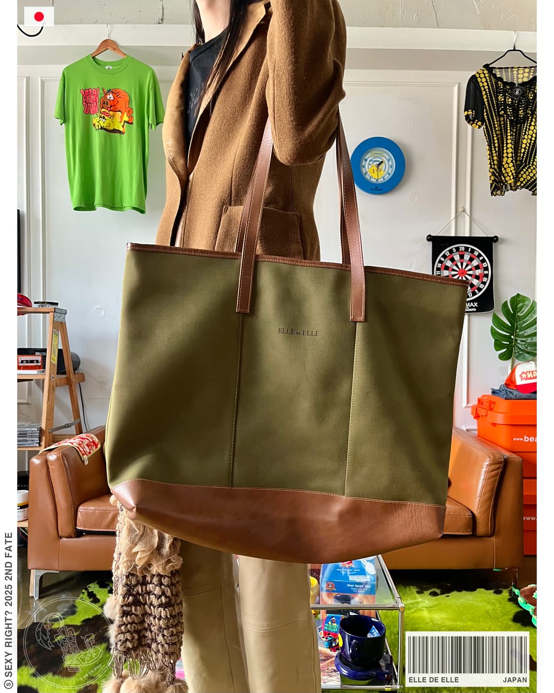 ELLE de ELLE Leather Trim Shopper Bag 상품이미지1