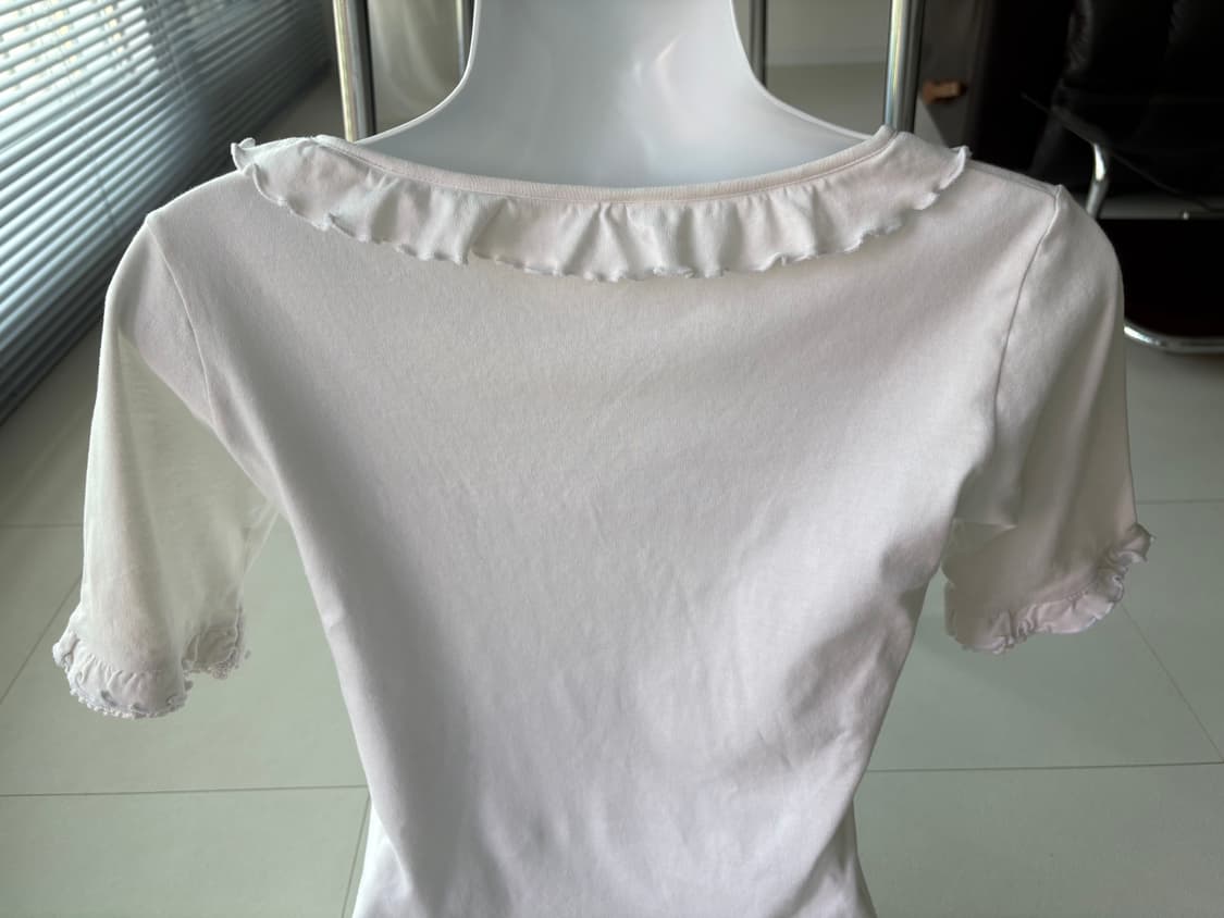 ribbon ruffle collar top 상품이미지3