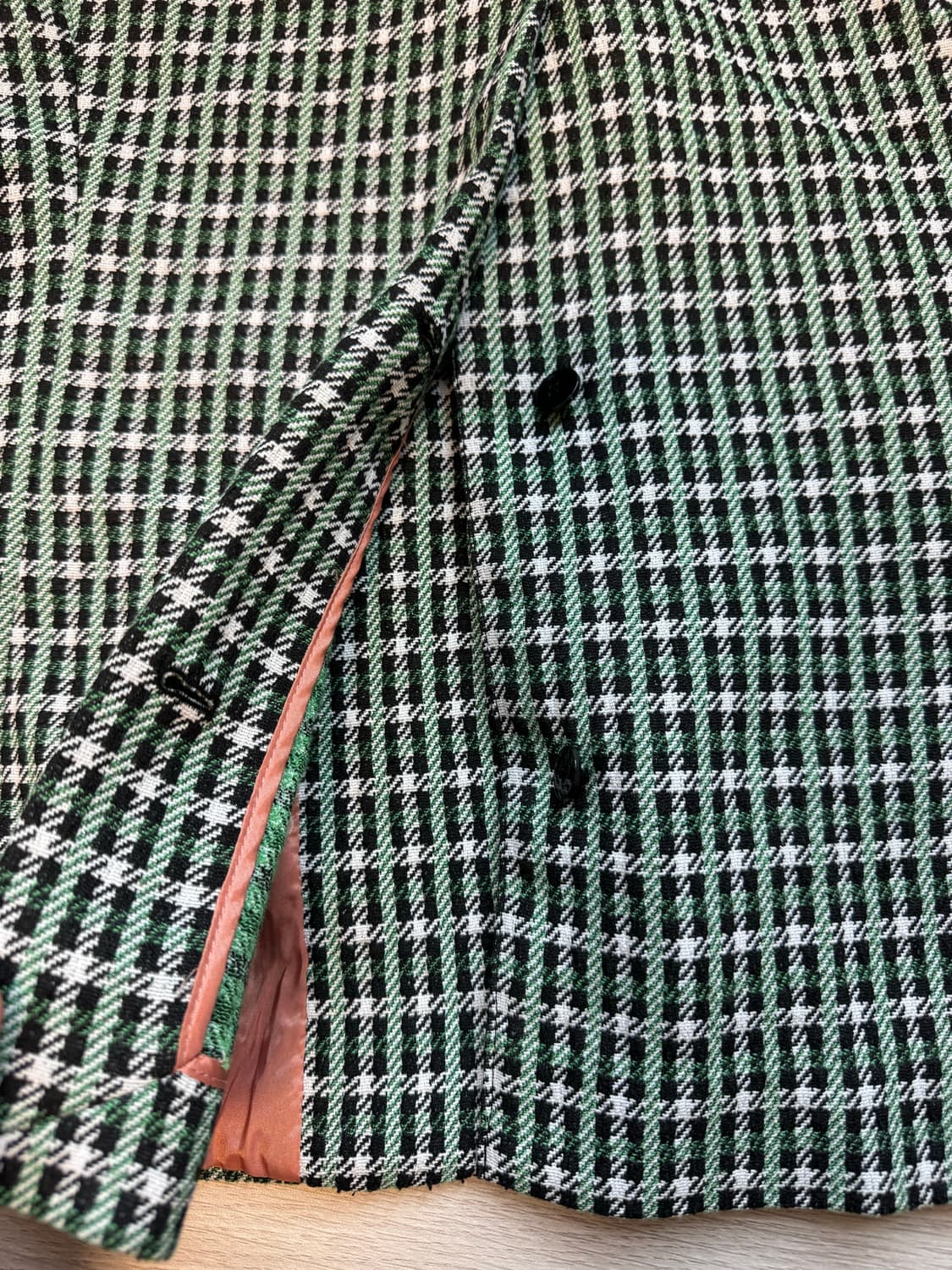 메종 드 메이어(MAISON DE MAYER) 그린 체크 배색 자켓 M사 상품이미지7