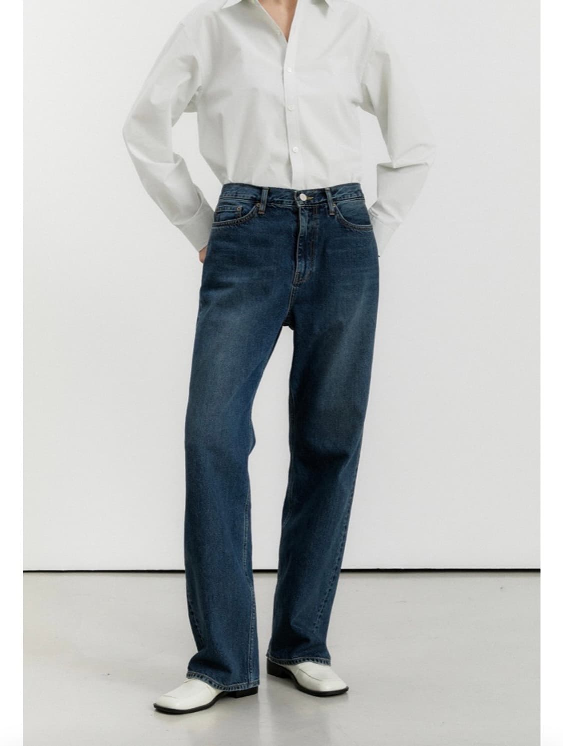 라벨아카이브 와이드 핏 데님 청바지 상품이미지2