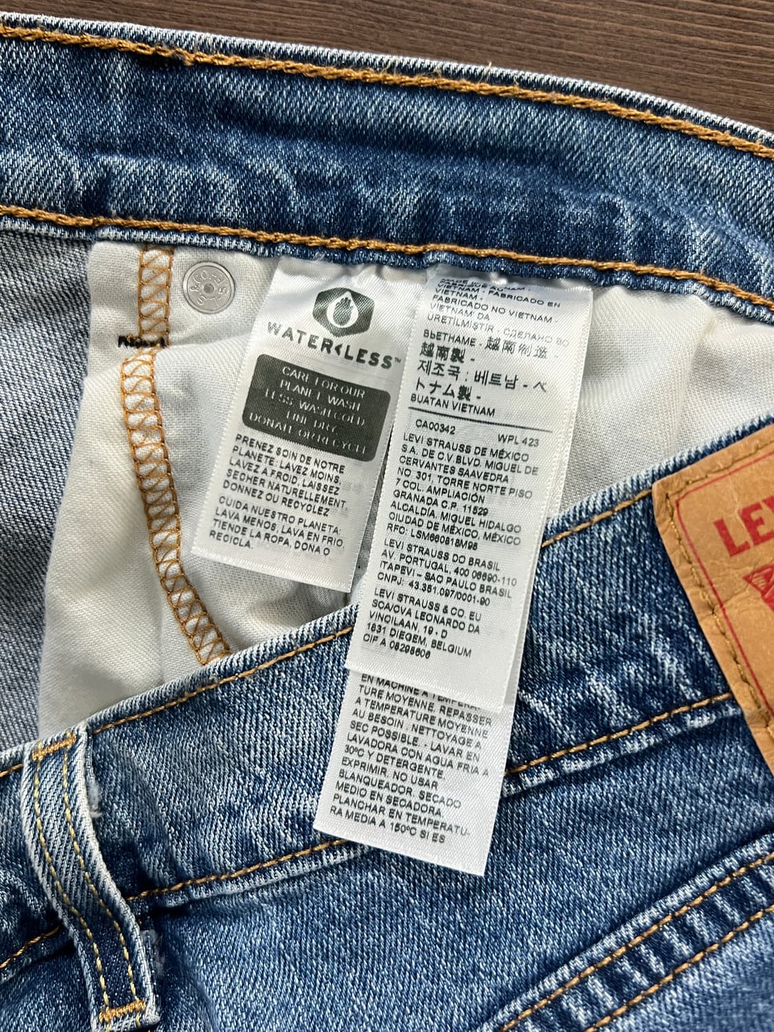 Levis 리바이스 505 레귤러 스트레이트 연청 데님 팬츠 상품이미지6