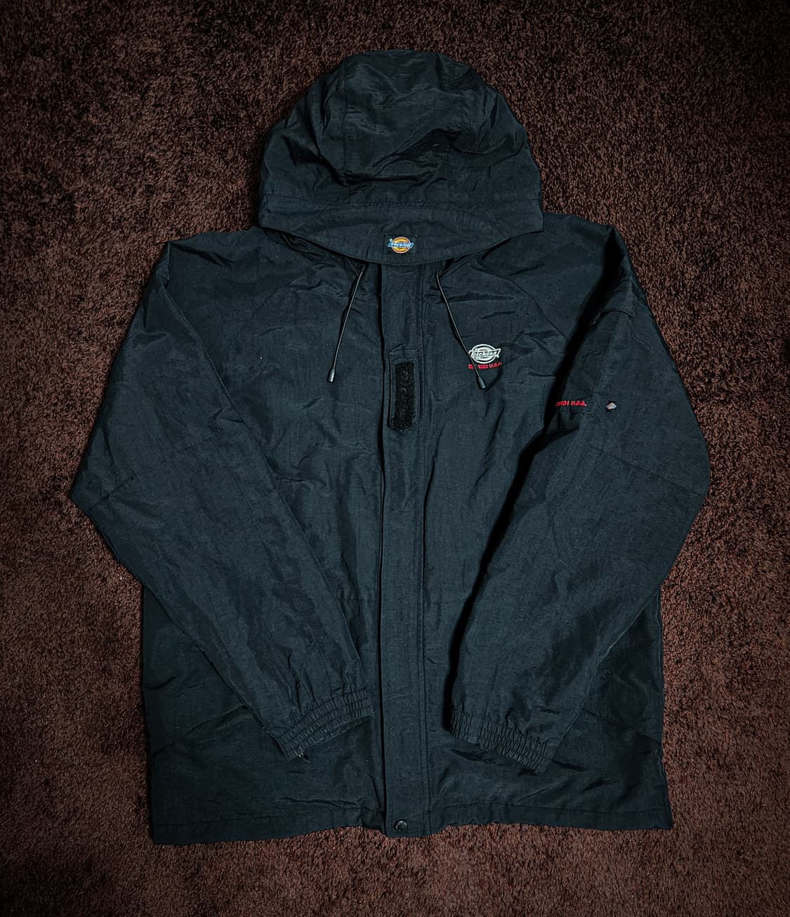 XL)디키즈 올드스쿨 후드 바람막이 자켓 블랙 상품이미지1