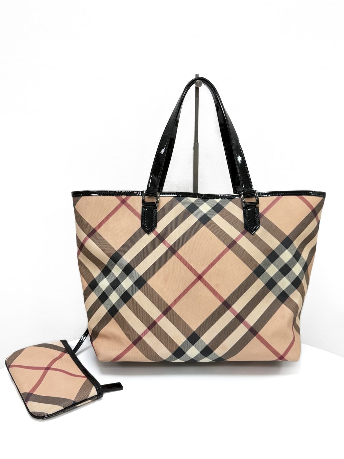 버버리 하우스 체크 파우치 세트 쇼퍼백 상품이미지4