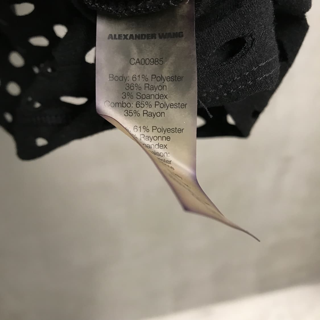 알렉산더왕 펀칭 블랙 반팔 티셔츠 XS(W) 상품이미지5