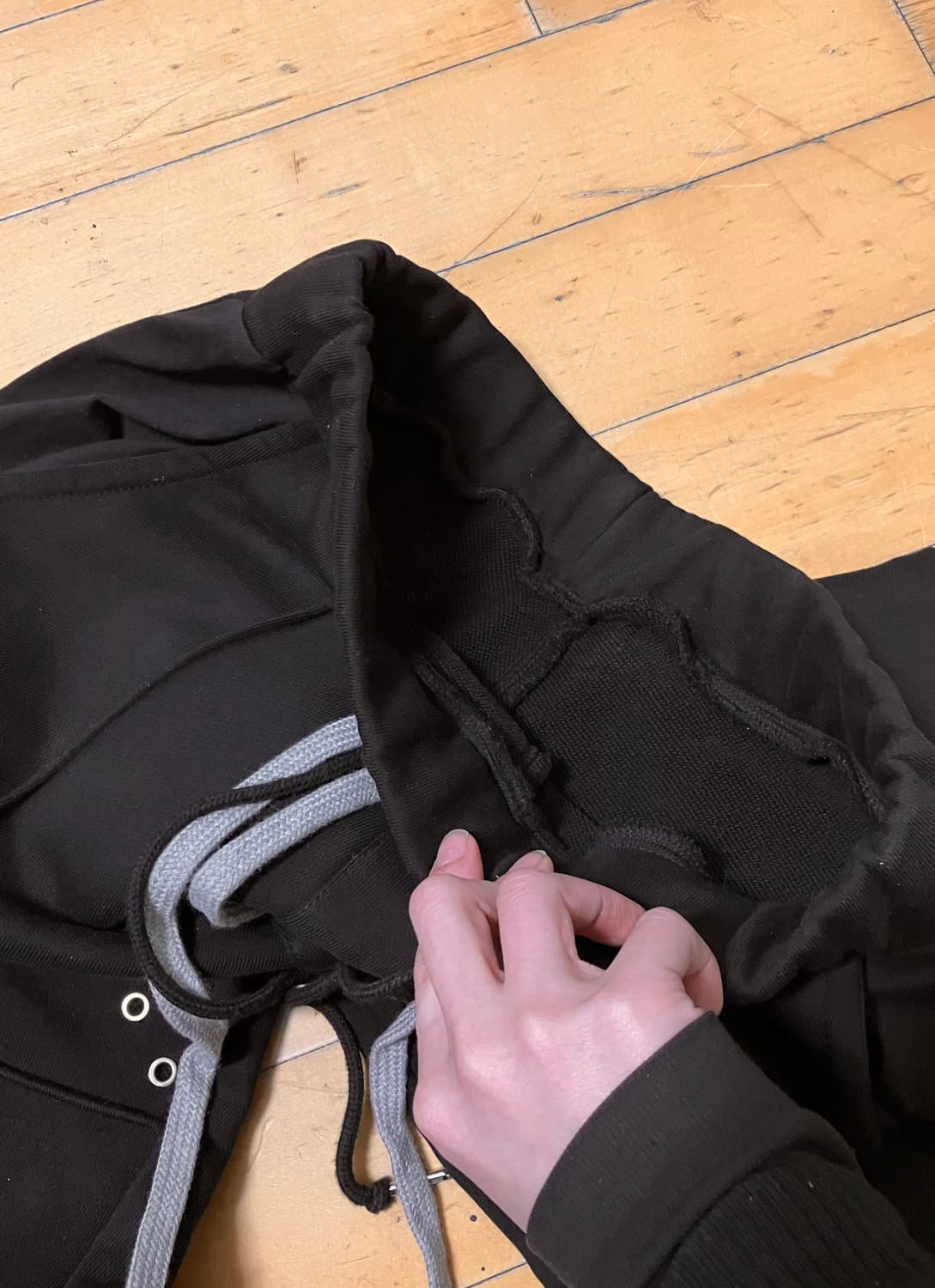 Japanese 90s 아티저널 아일렛 더블 스트링 스웻팬츠 29-34 상품이미지8