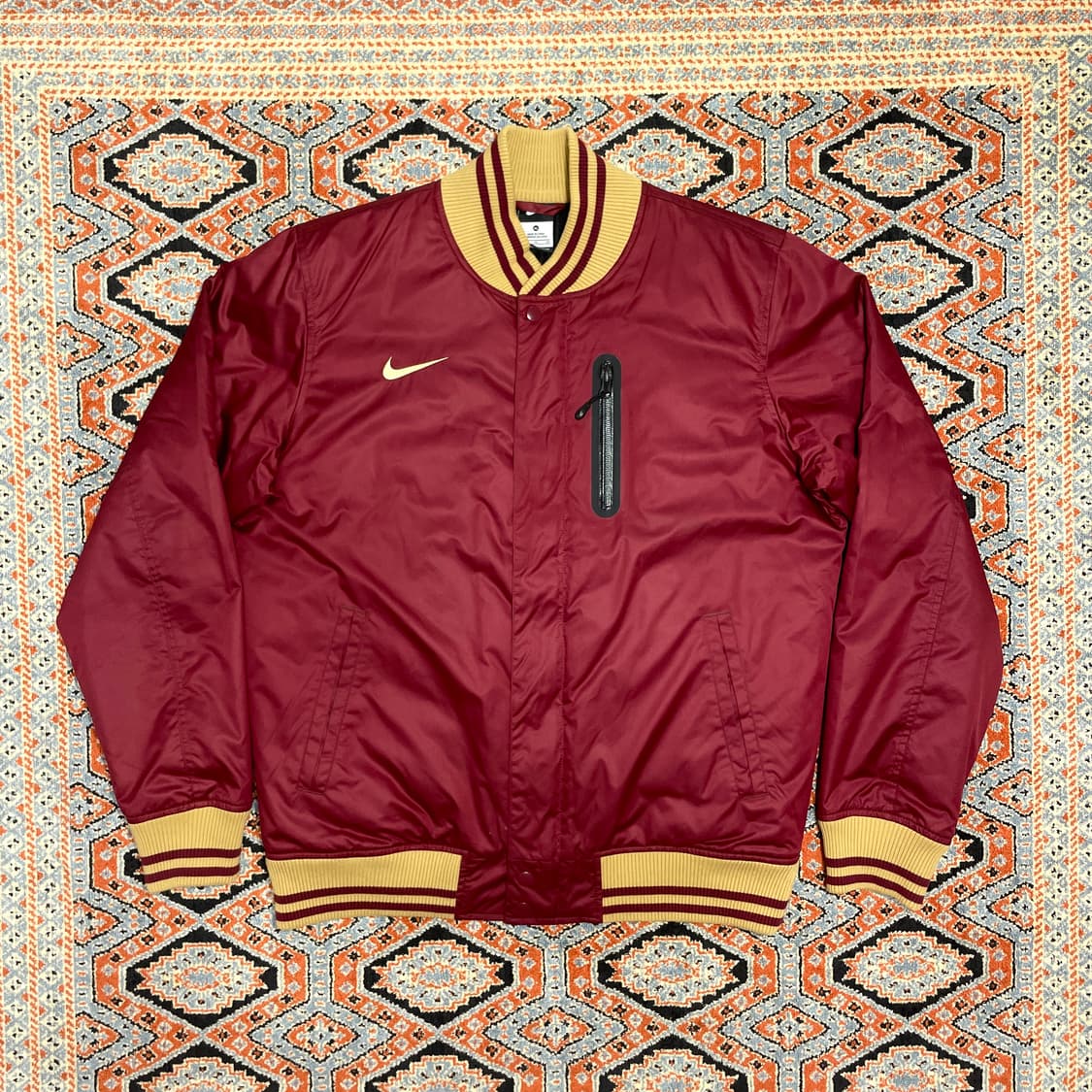 나이키 스우시 버건디 야구점퍼 블루종 남성XL 상품이미지1