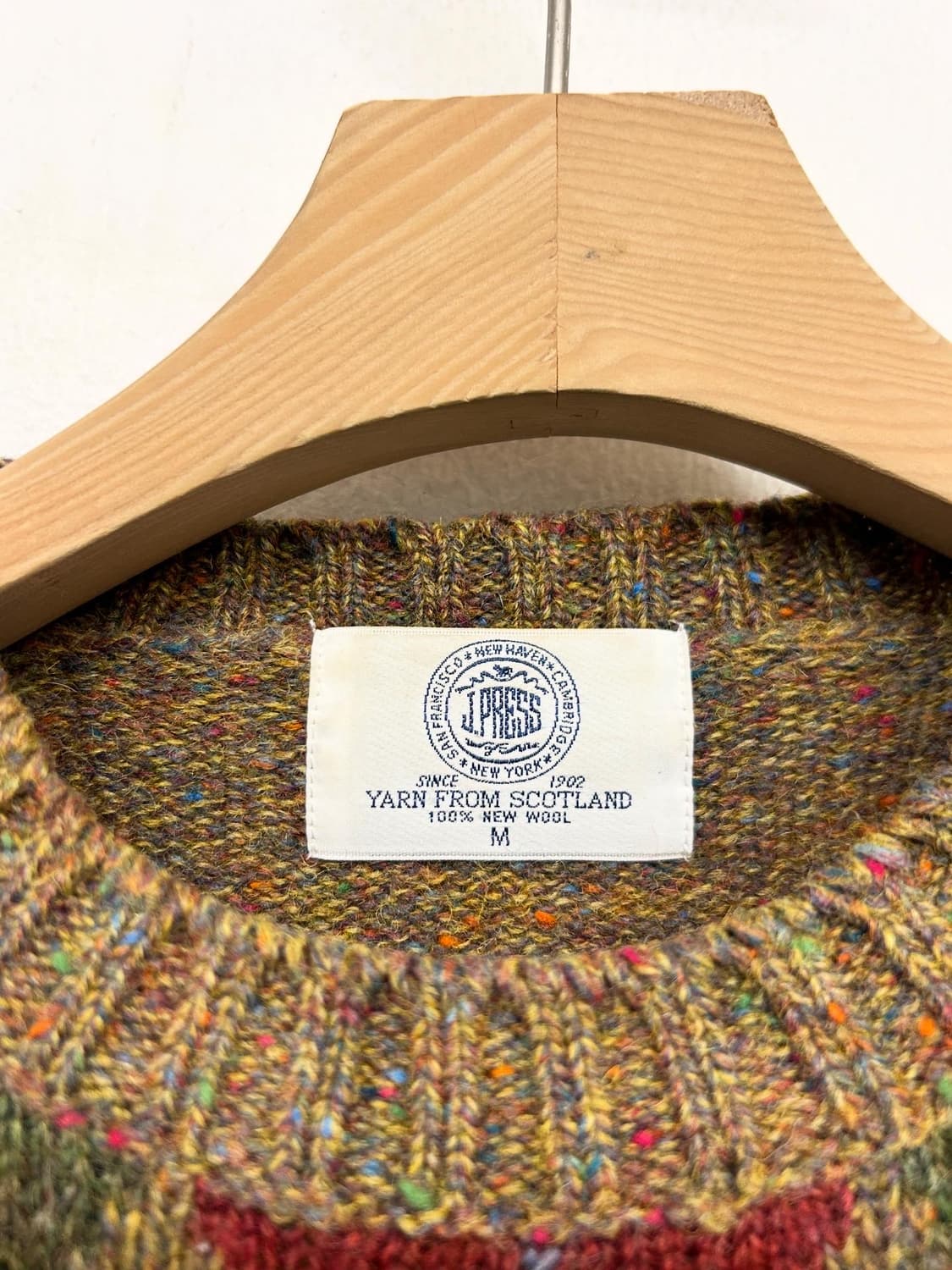 제이프레스 아가일 체크 패턴 니트 상품이미지4