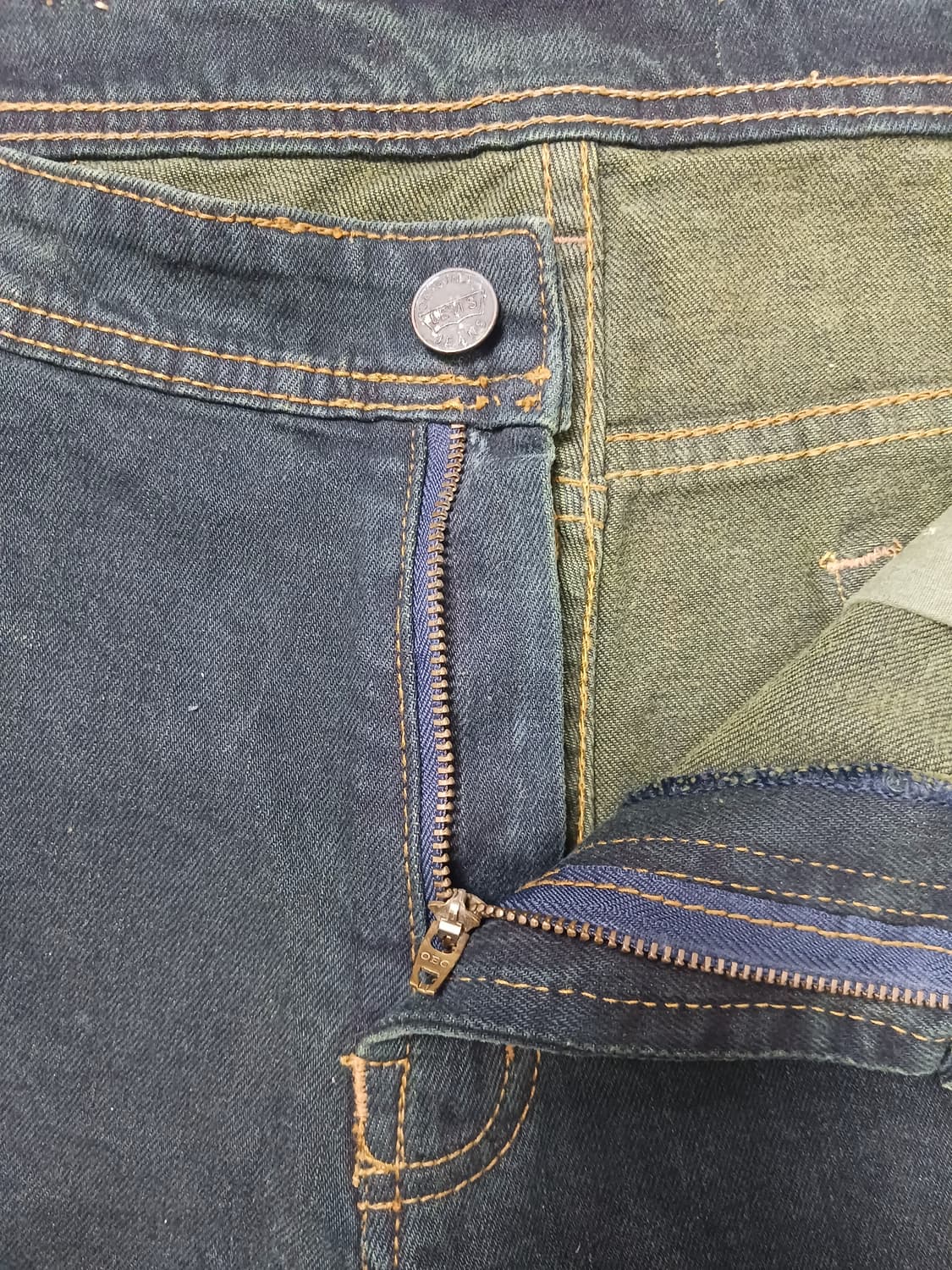 [37] 빈티지 흑청 생지 레귤러진 청바지 상품이미지6