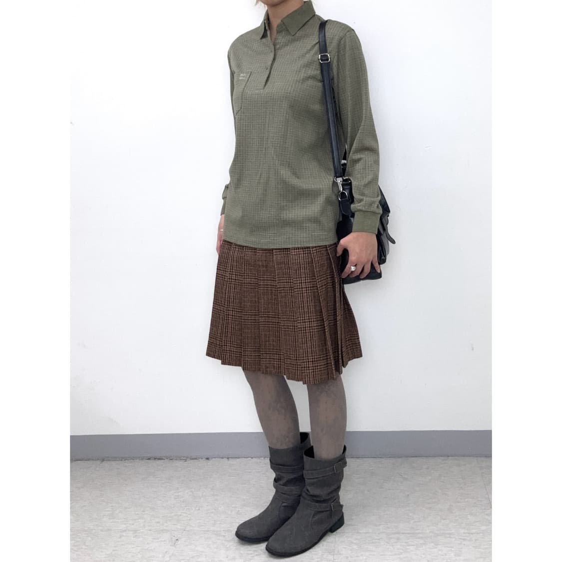 빈티지 닥스 올리브 카키 폴로셔츠 상품이미지2