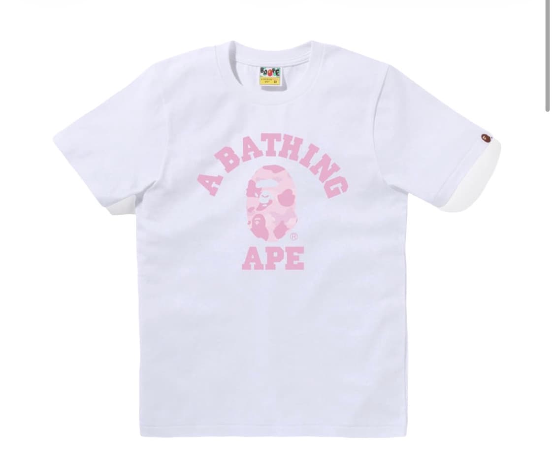 베이프 파스텔 핑크 반팔 새상품s 상품이미지1