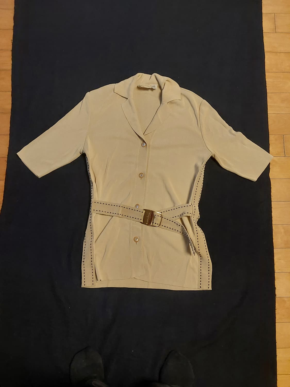 살바토레 페레가모 니트 벨트가디건 빈티지 상품이미지1