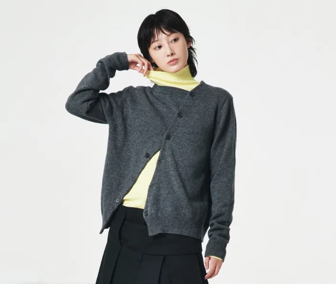 누마레 EE 사선 가디건 상품이미지1