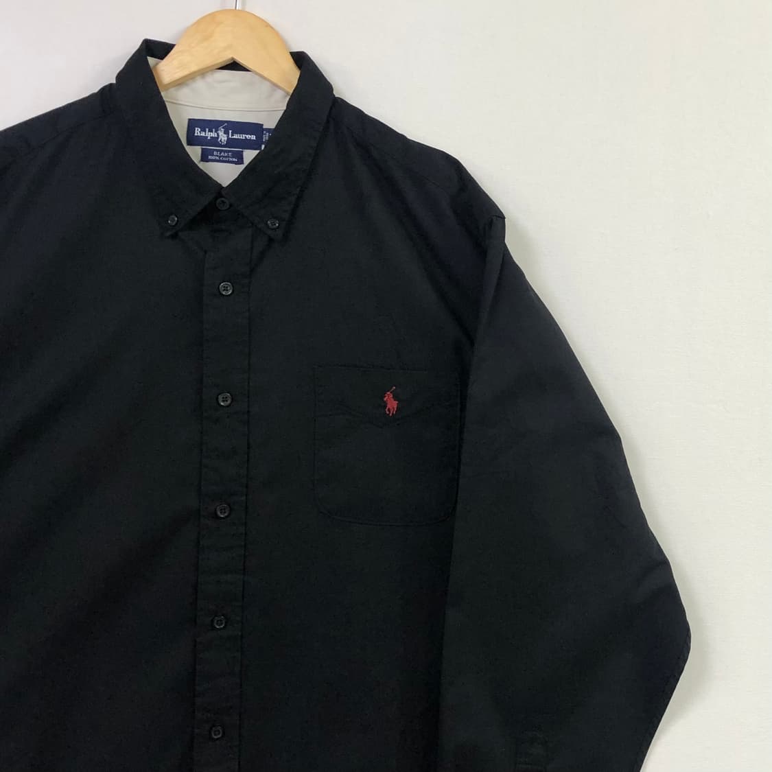 Xxl 폴로 블랙 솔리드 셔츠 상품이미지1