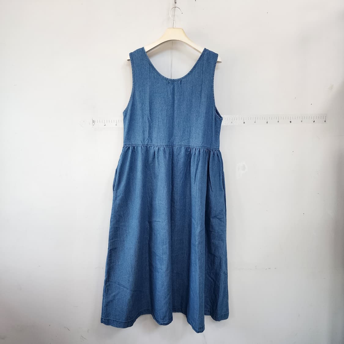 데님 롱 원피스 버튼 스타일 상품이미지7