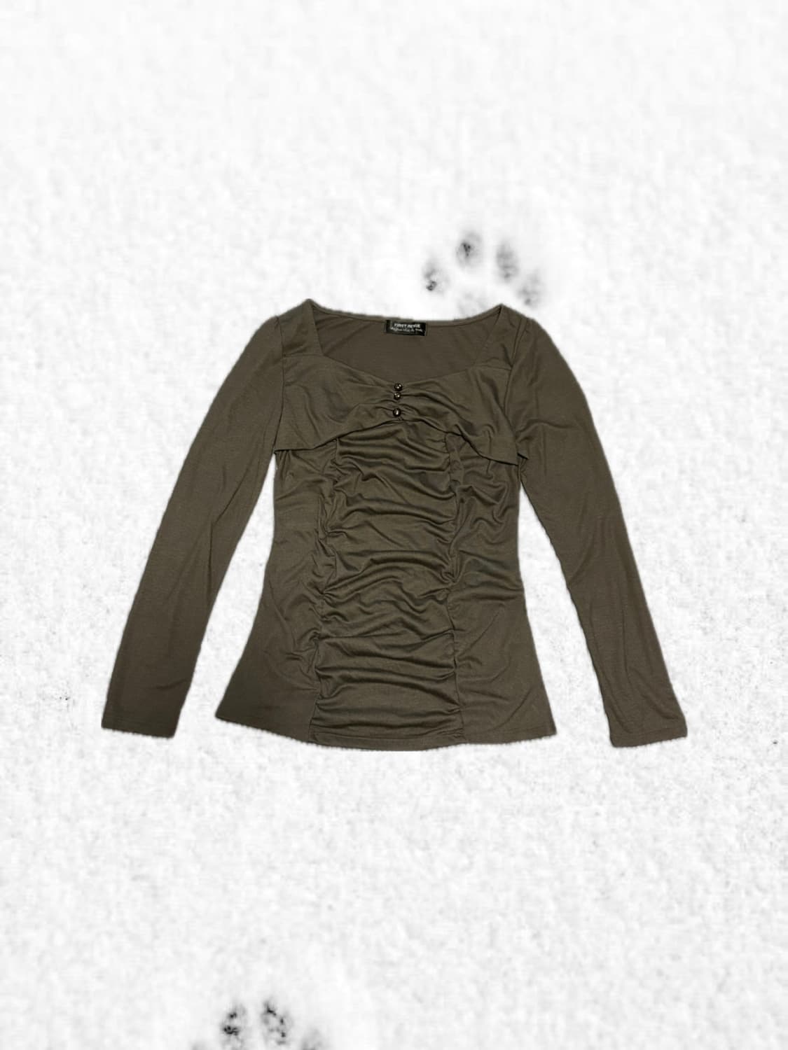 셔링 리본 슬리브 상품이미지1