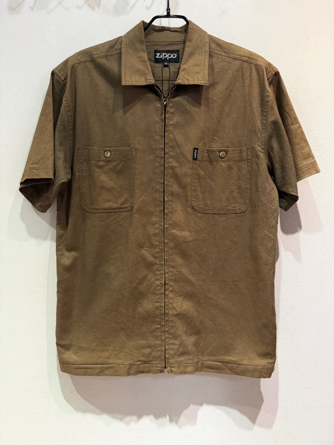 Zippo Linen Blend Zip-Up Work Shirt 상품이미지1