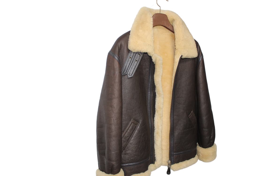 1990s 쉽스킨 시어링 B-3 폭격기 무스탕 상품이미지10