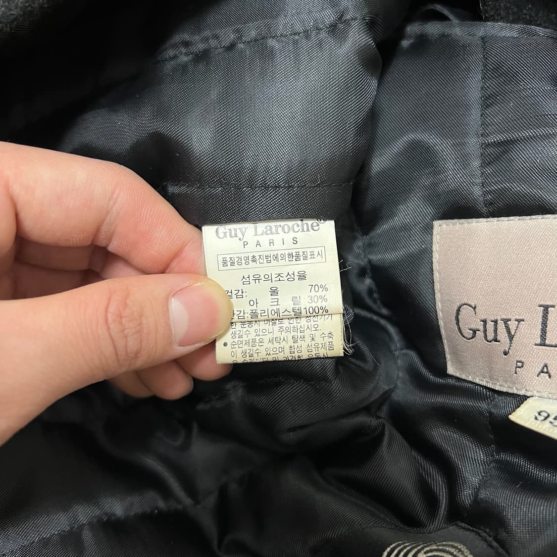 가이 라로슈 남성 안감내피 울 발마칸코트 M/95  상품이미지6