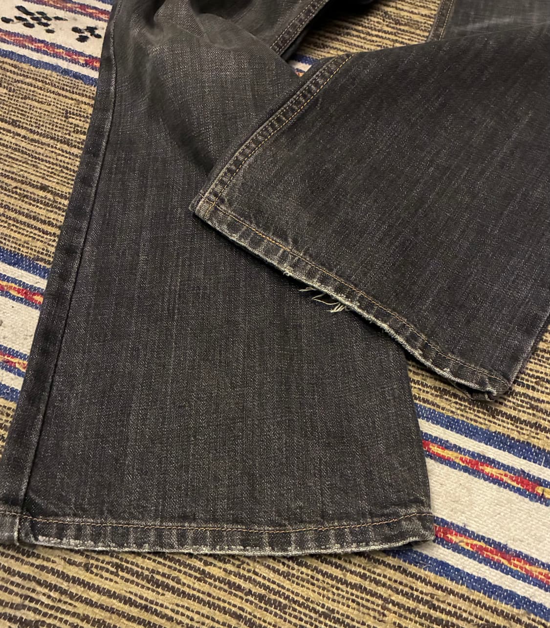 (33)00s Levis 리바이스 527 로우 부츠컷 흑청 데님 청바지 상품이미지4