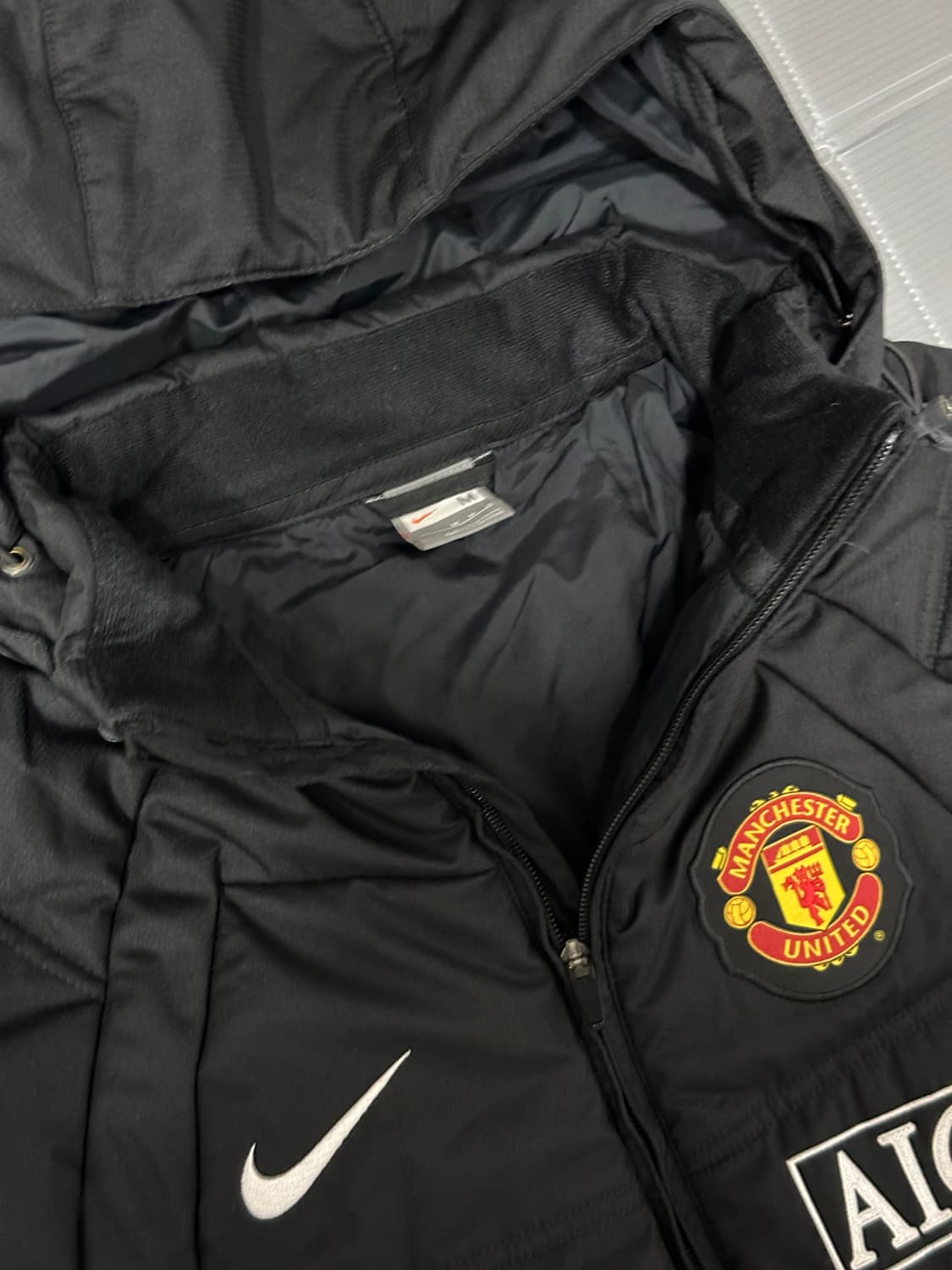 나이키 맨유 AIG 후드 점퍼 자켓 블랙 M 상품이미지5