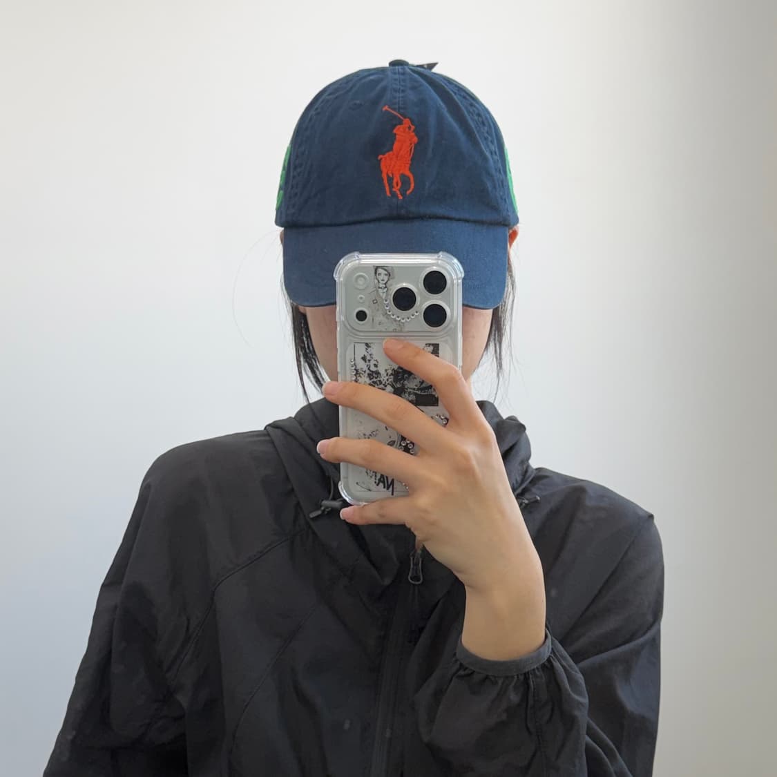 Polo 폴로 데드스탁 오렌지 포니 네이비 볼캡  상품이미지1