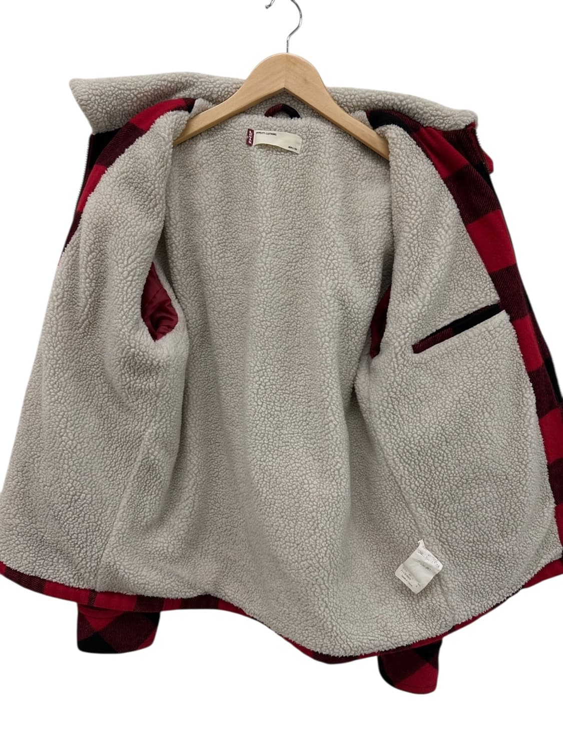 리바이스 울 기모 체크자켓 레드 (L)  상품이미지7