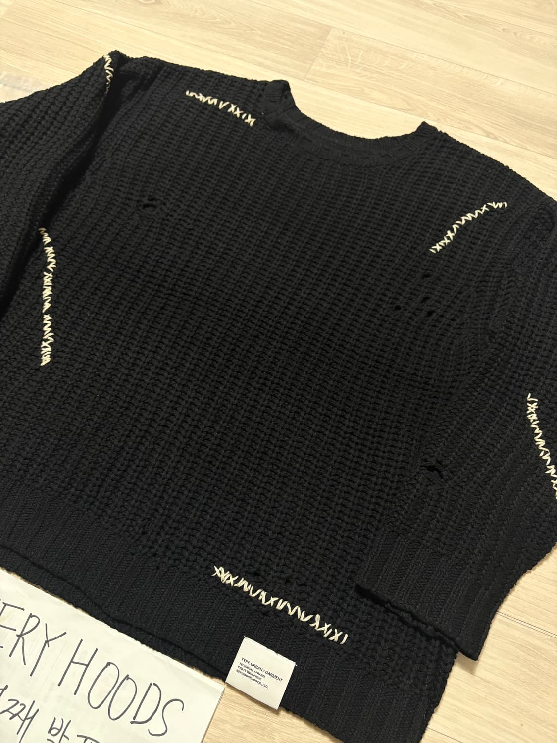네이버후드 24SS SAVAGE KNIT BLACK 상품이미지5