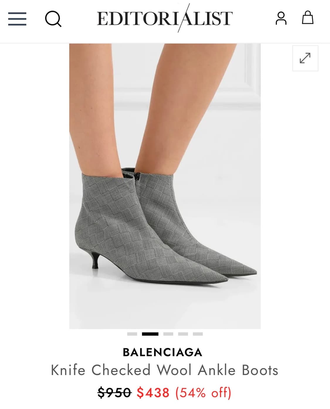 발렌시아가 키튼힐 부츠 37 knife bootie 상품이미지5