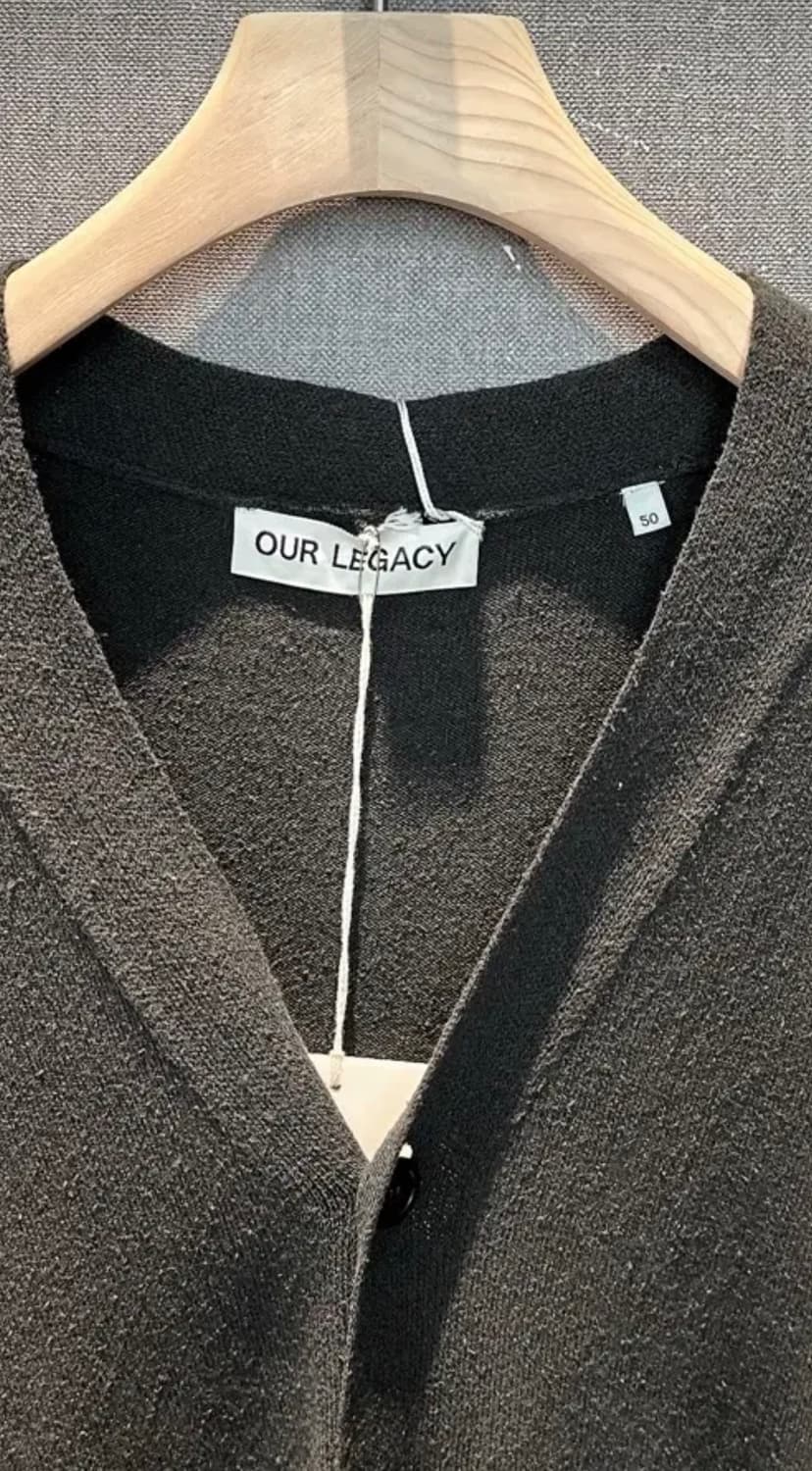 아워레가시 다크그레이 헤비터블 실크 가디건 상품이미지3