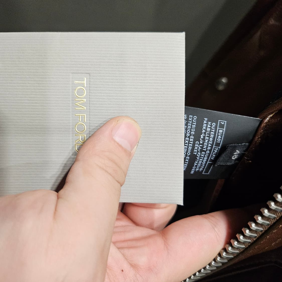 톰포드 스무스램레더 신상 바이커 가죽자켓 상품이미지9