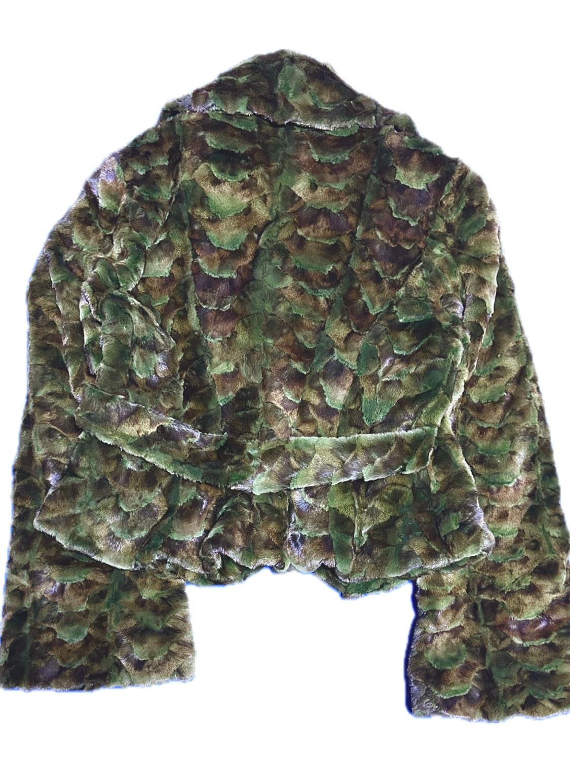 (희귀매물) 빈티지 파이톤패턴 그린 밍크퍼자켓 상품이미지6