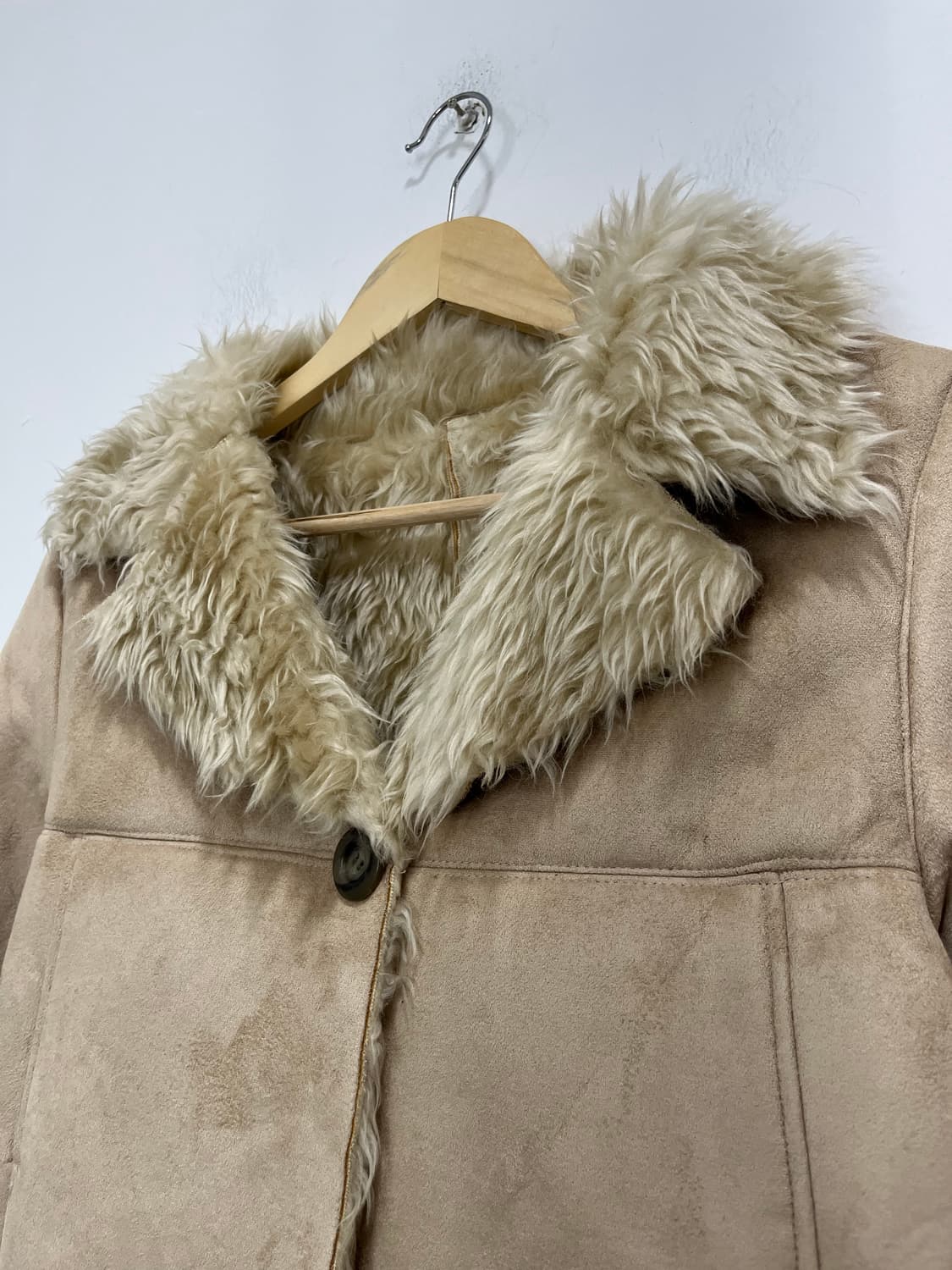 일본 빈티지 아이보리 퍼 무스탕 상품이미지3