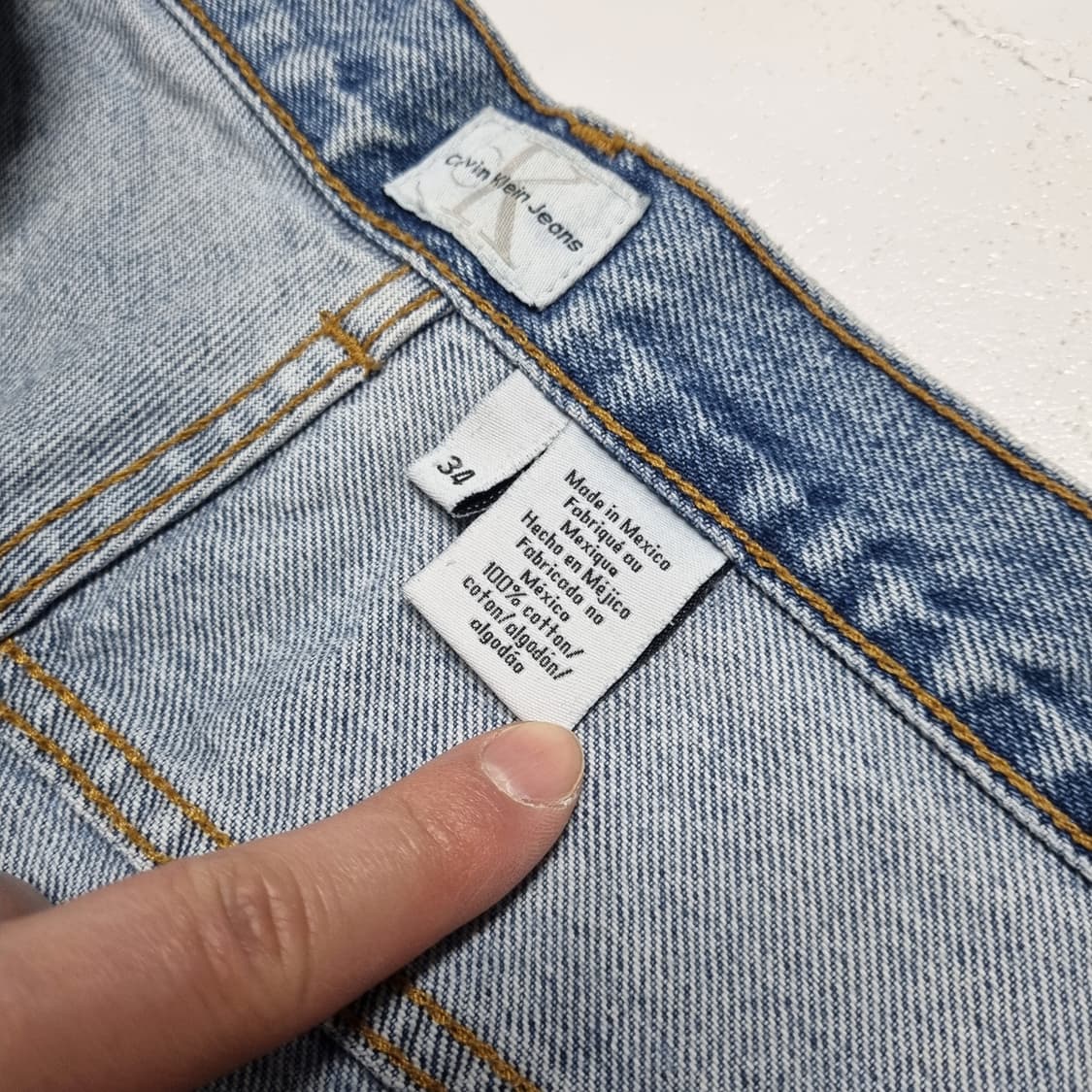 90s Calvin Klein Jeans 배기 데님진 - 34 상품이미지10