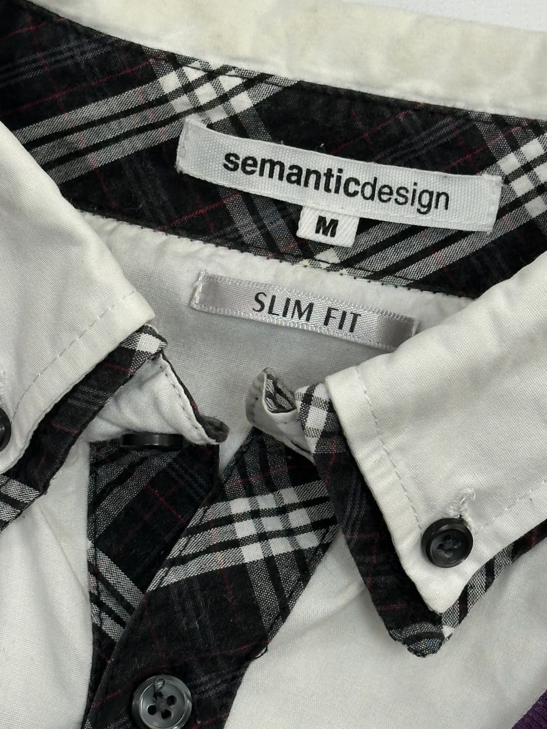 💜캐캐체 아무깔 퍼플 레이어드 티셔츠💜 보헤미안 펑크 시크 교복 나나 상품이미지5