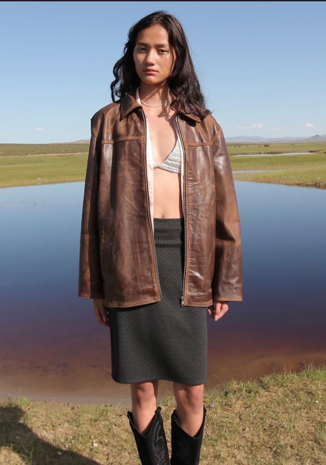 누아누 Marsa Distressed Leather Jacket  상품이미지1