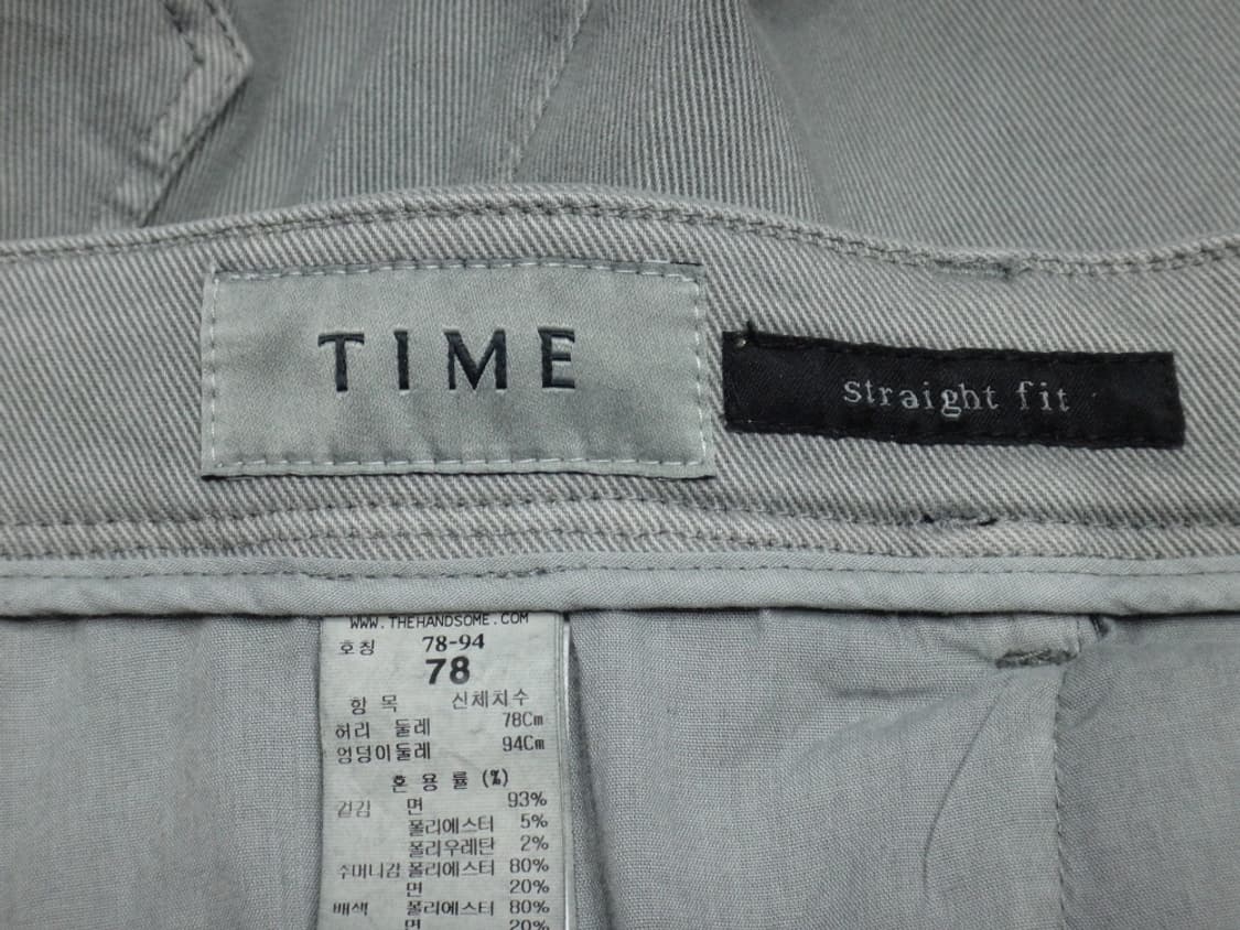 (30인치) TIME HOMME 스트레이트 데님 팬츠 상품이미지8